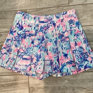 Lilly Pulitzer Pink and Blue Tropical Print Shorts/Skort
